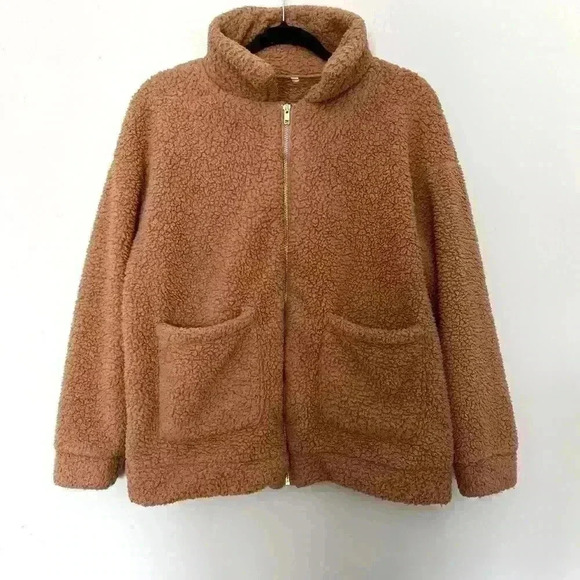 Carmel Brown Teddy Jacket  - Picture 1 of 7
